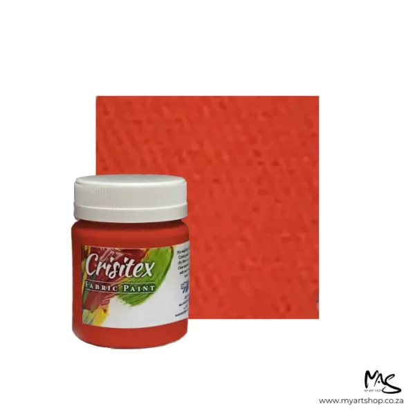 Tangy Orange Crisitex Semi Opaque Fabric Paint 120ml