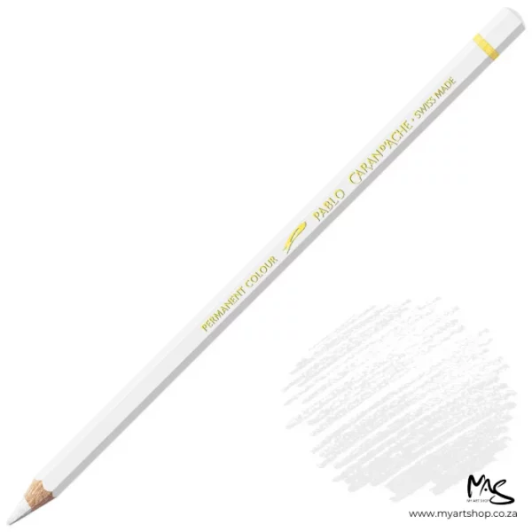 White Caran D'Ache Pablo Colour Pencil