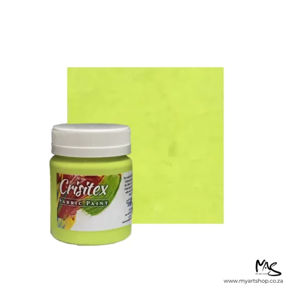 Yellow Crisitex Fluorescent Fabric Paint 120ml
