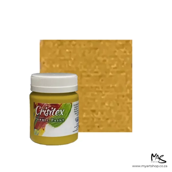 Yellow Crisitex Pearlescent Fabric Paint 120ml