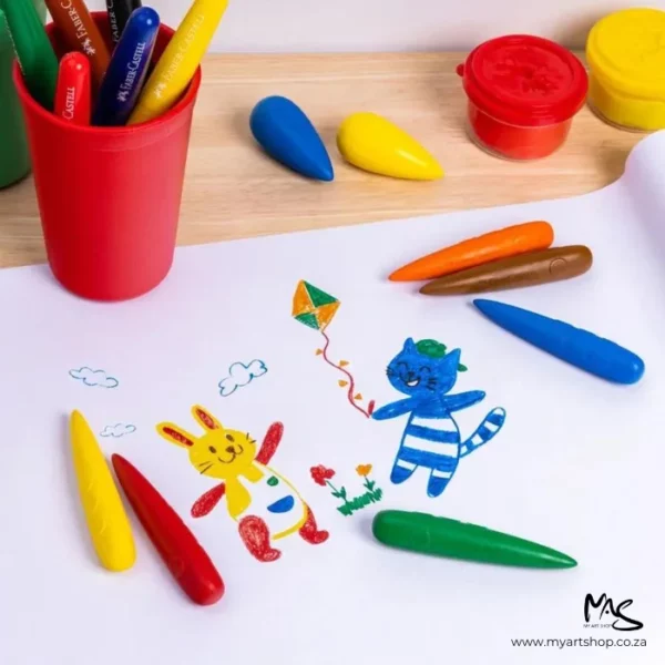 Faber Castell Little Creatives Easy Grip Finger Crayons Set