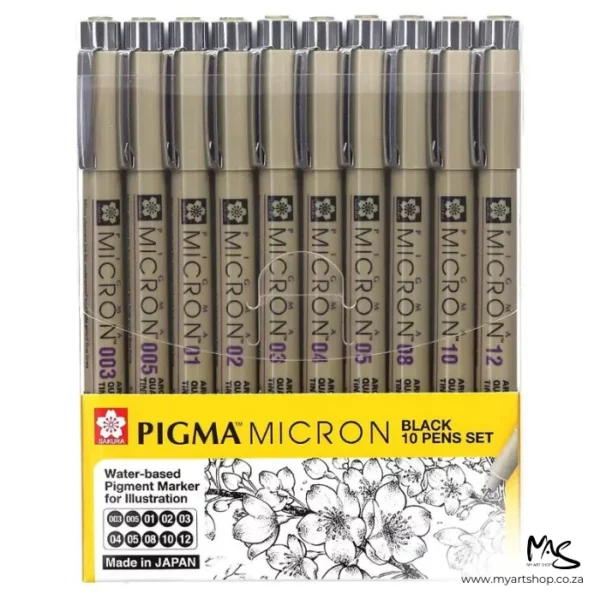 Black Pigma Micron Set of 10