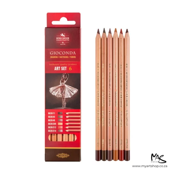Brown Shades Koh-I-Noor Gioconda Soft Pastel Pencil Set