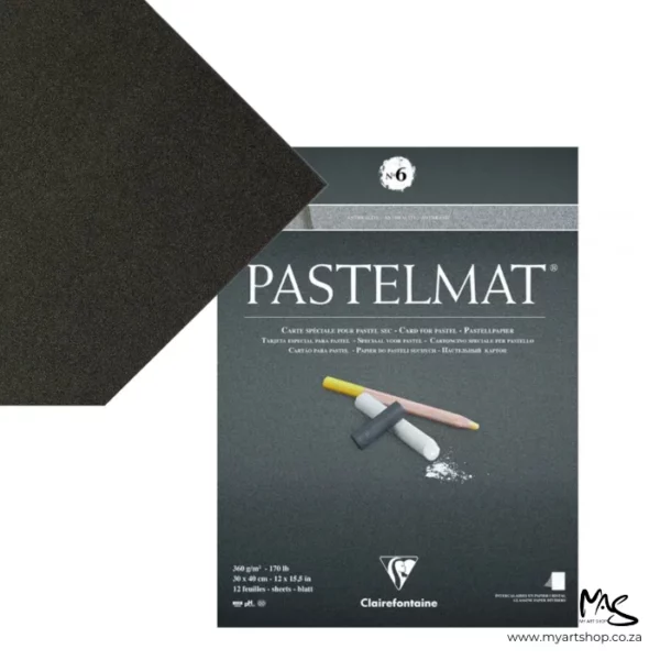 Clairefontaine Pastelmat Pad No 6 Anthracite