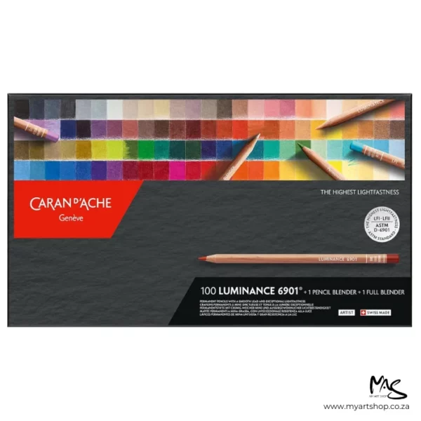 Set of 100 Caran D'Ache Luminance 6901 Coloured Pencils