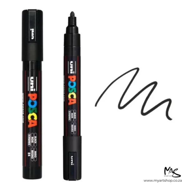 Black Posca Marker Medium Tip 5M