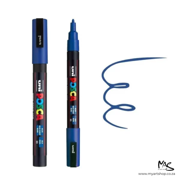 Blue Posca Marker Fine Tip 3M