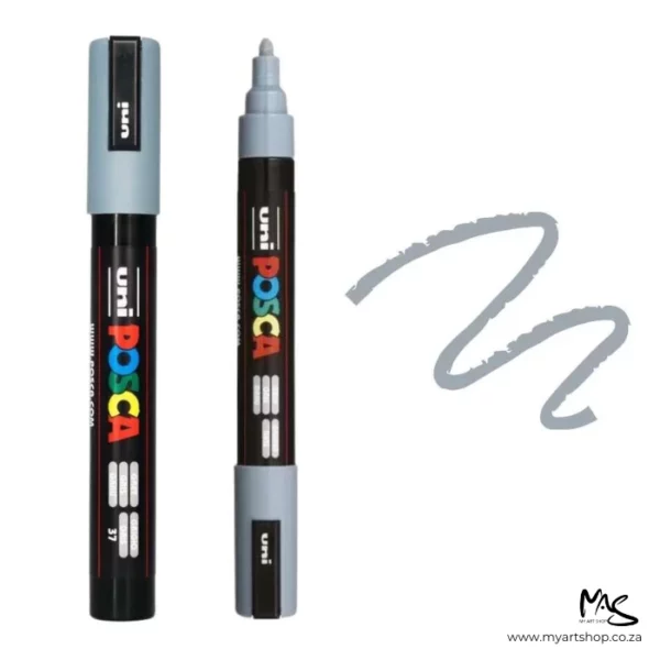 Grey Posca Marker Medium Tip 5M