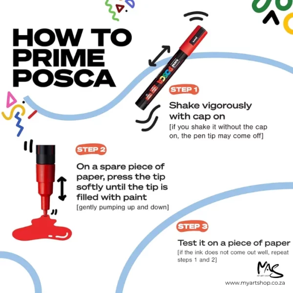 Black Posca Marker Fine Tip 3M