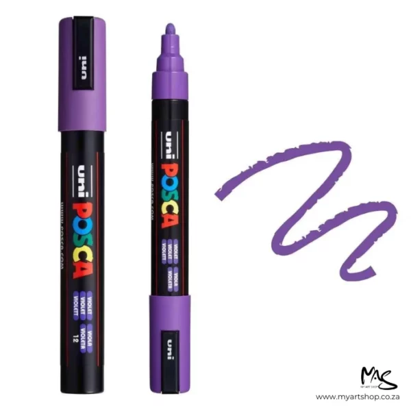Violet Posca Marker Medium Tip 5M