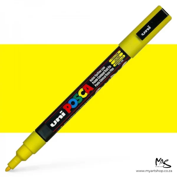 Yellow Posca Marker Fine Tip 3M