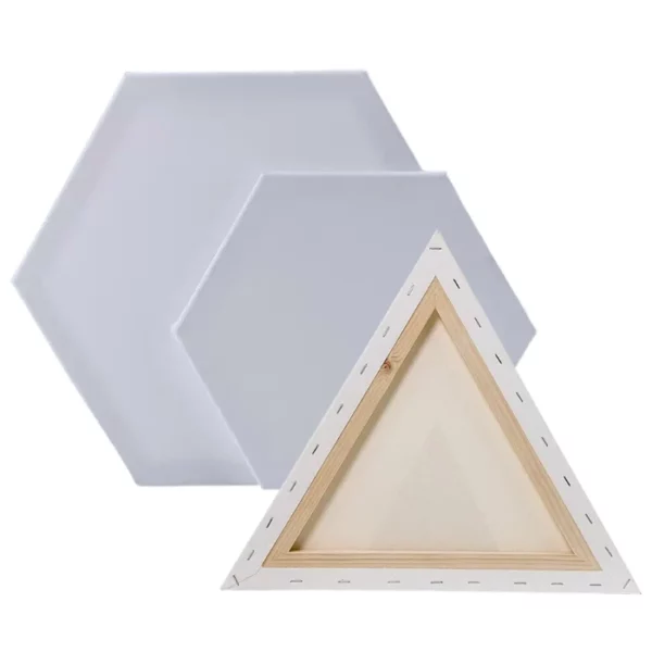 Hexagonal and Triangular Stretched Canvas
